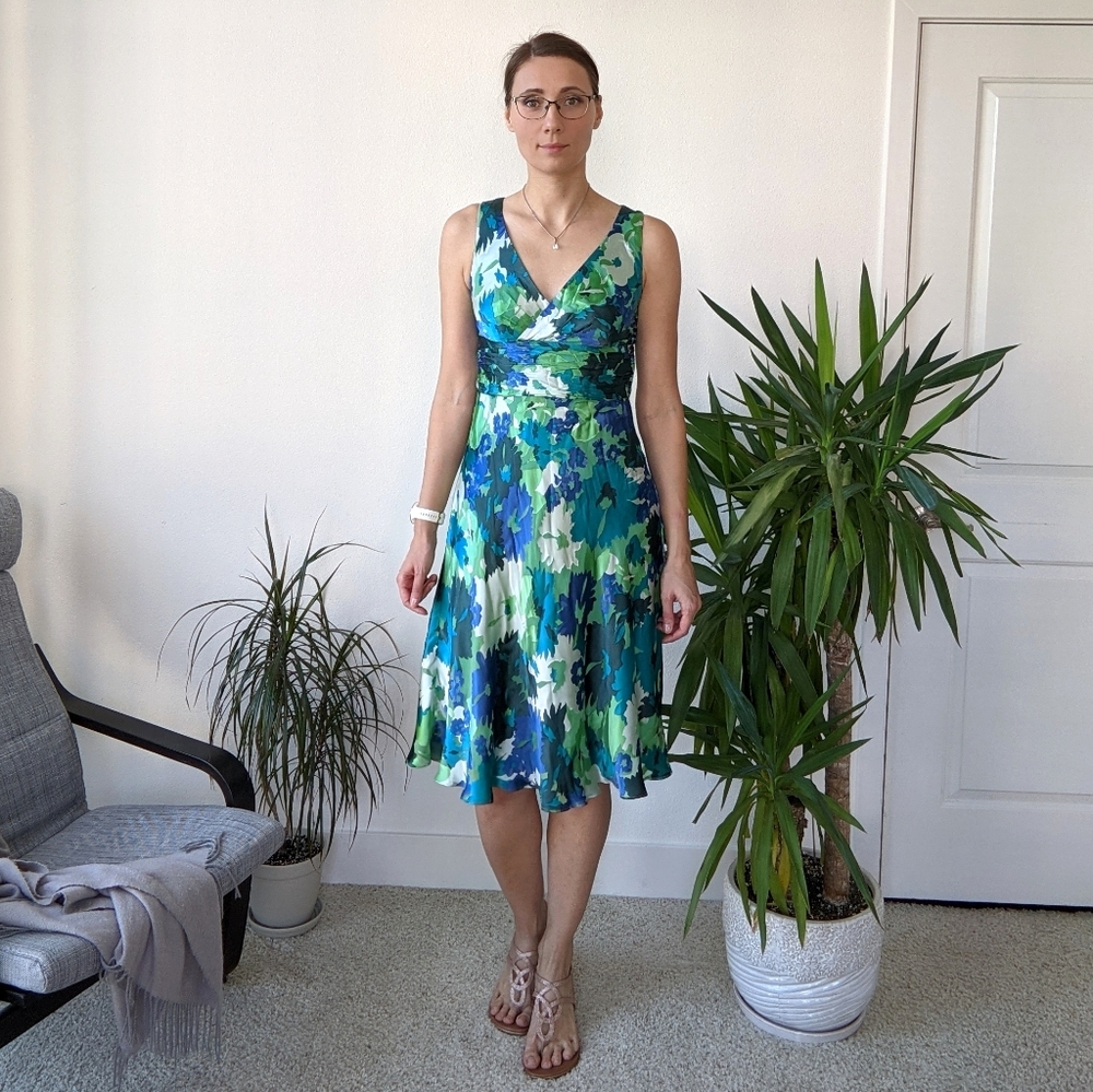 Monsoon teal silk 👗